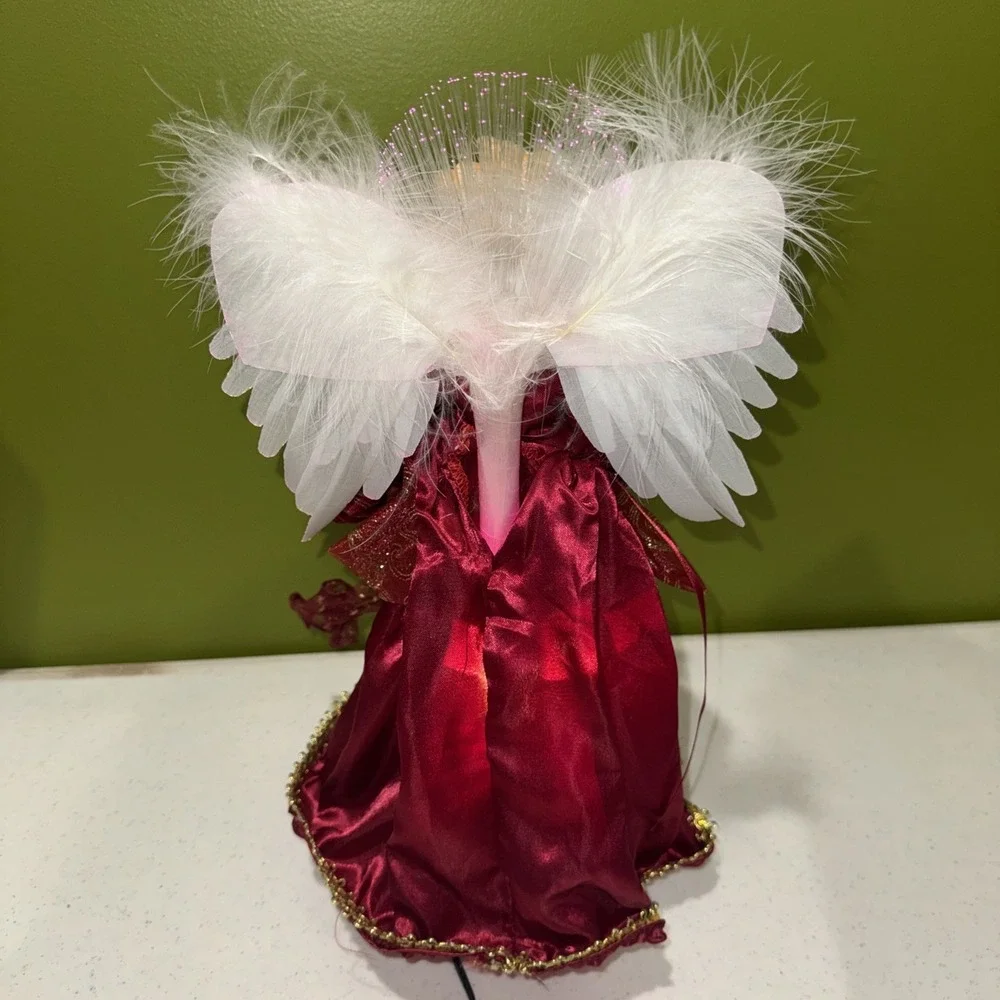 Trim‎ A Home Magical Light Up Angel Fiber Optic Red Christmas Kmart Boxed Tested